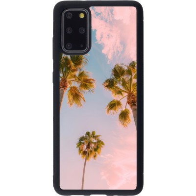 Samsung Galaxy S20+ Case Hülle - Silikon schwarz Summer 2025 Palmiers