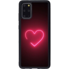 Samsung Galaxy S20+ Case Hülle - Silikon schwarz Valentine 2023 single neon heart
