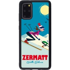 Samsung Galaxy S20+ Case Hülle - Silikon schwarz Zermatt Ski Downhill