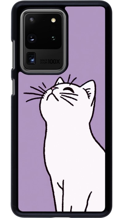 Samsung Galaxy S20 Ultra Case Hülle - Chat auf lila Hintergrund