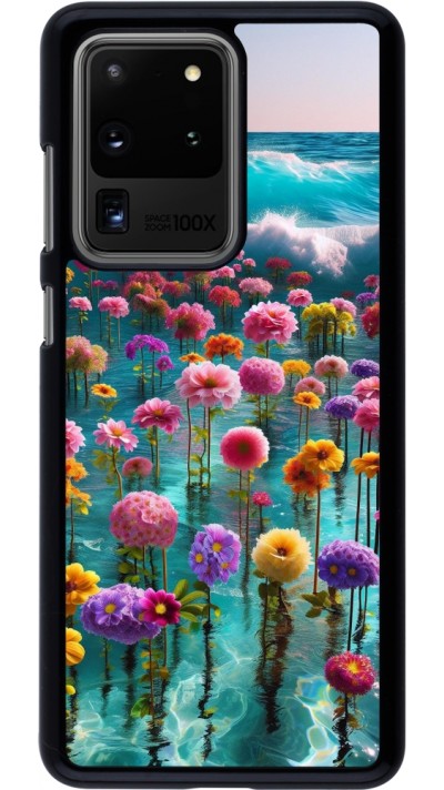 Samsung Galaxy S20 Ultra Case Hülle - Blumenmeer Wellen
