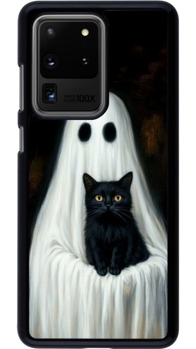Coque Samsung Galaxy S20 Ultra - Halloween 2025 Ghost with black cat