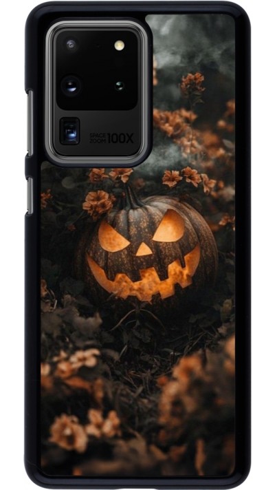 Samsung Galaxy S20 Ultra Case Hülle - Halloween 2025 Pumpkin with flowers