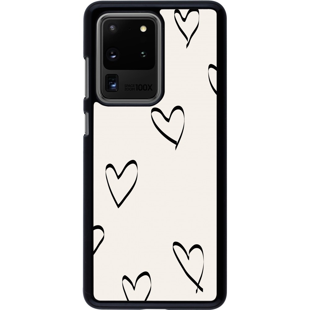Samsung Galaxy S20 Ultra Case Hülle - Valentine 2023 minimalist hearts