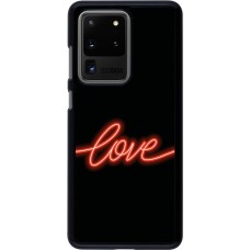 Samsung Galaxy S20 Ultra Case Hülle - Valentine 2023 neon love