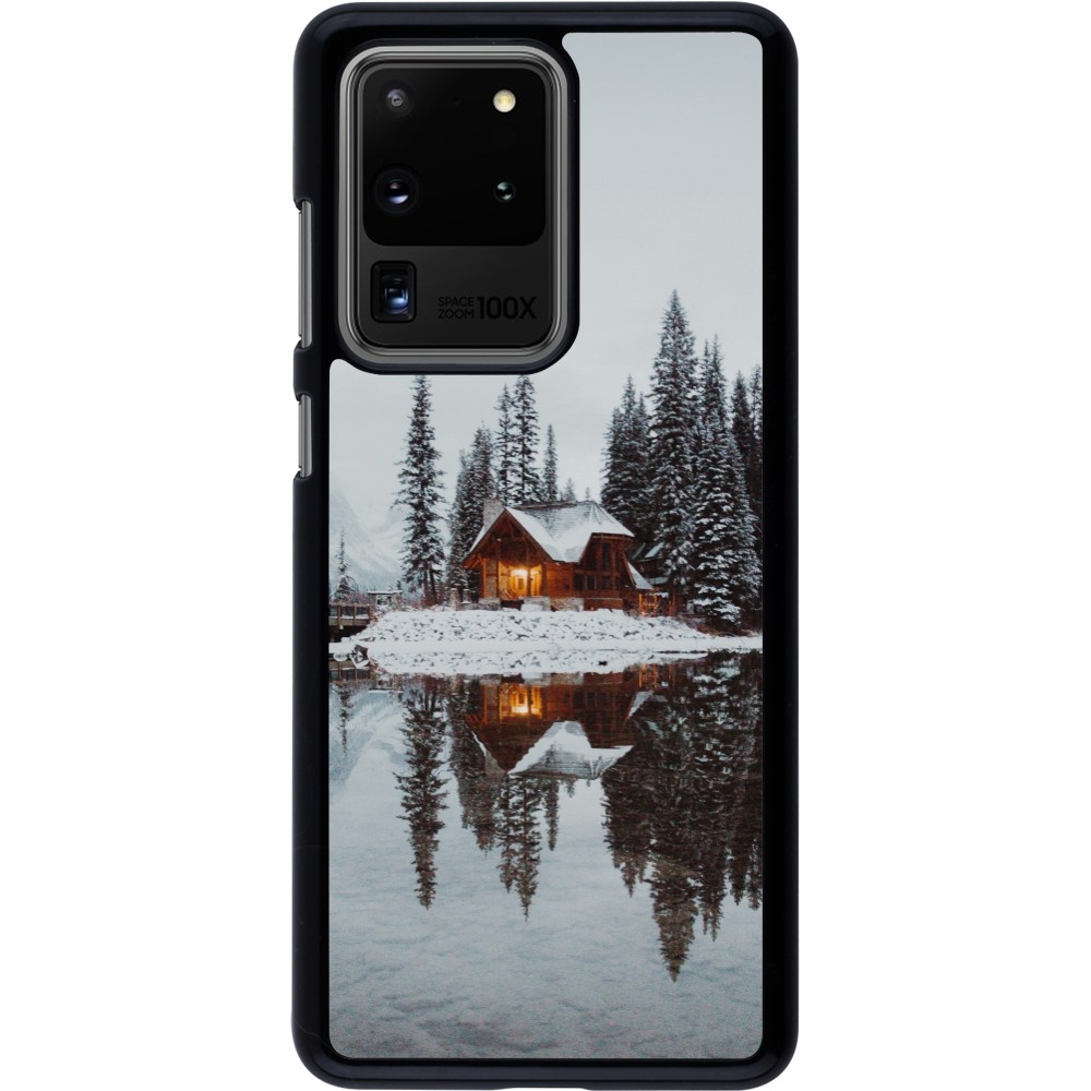 Samsung Galaxy S20 Ultra Case Hülle - Winter 25 Winter house forest afternoon