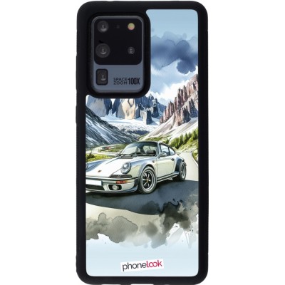 Samsung Galaxy S20 Ultra Case Hülle - Silikon schwarz Porsche 911 Berg Aquarell