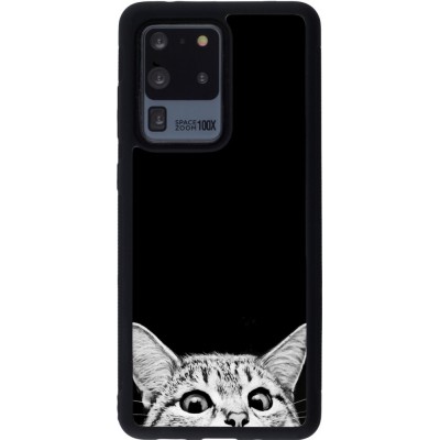 Hülle Samsung Galaxy S20 Ultra - Silikon schwarz Cat Looking Up Black