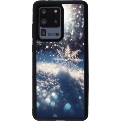 Samsung Galaxy S20 Ultra Case Hülle - Silikon schwarz Schneeflocke Solar Glanz