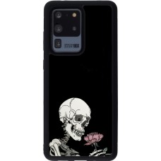 Samsung Galaxy S20 Ultra Case Hülle - Silikon schwarz Halloween 2023 rose and skeleton