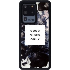 Hülle Samsung Galaxy S20 Ultra - Silikon schwarz Marble Good Vibes Only