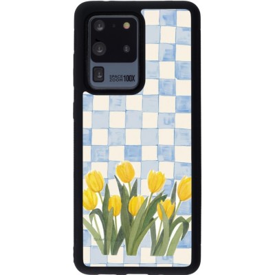 Samsung Galaxy S20 Ultra Case Hülle - Silikon schwarz Blue vichy tulips Spring 2026