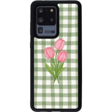 Samsung Galaxy S20 Ultra Case Hülle - Silikon schwarz Green vichy tulips 2026