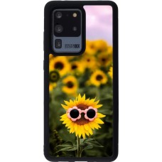 Samsung Galaxy S20 Ultra Case Hülle - Silikon schwarz Sunflower with glasses 2026