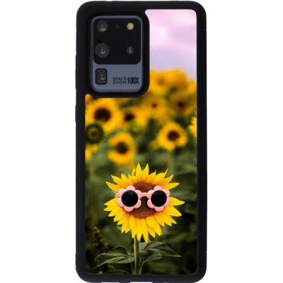 Samsung Galaxy S20 Ultra Case Hülle - Silikon schwarz Sunflower with glasses Spring 2026