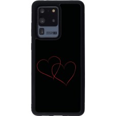 Samsung Galaxy S20 Ultra Case Hülle - Silikon schwarz Valentine 2023 attached heart