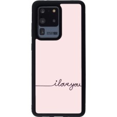 Samsung Galaxy S20 Ultra Case Hülle - Silikon schwarz Valentine 2023 i love you writing