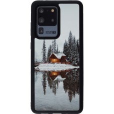 Samsung Galaxy S20 Ultra Case Hülle - Silikon schwarz Winter 25 Winter house forest afternoon