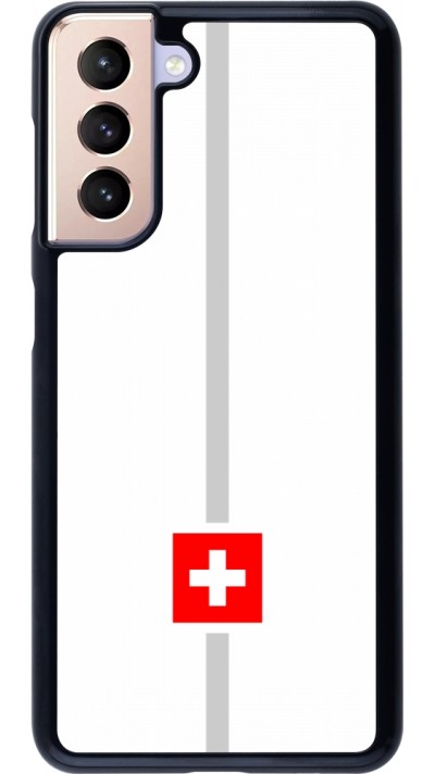 Samsung Galaxy S21 5G Case Hülle - Kanton CH weiss