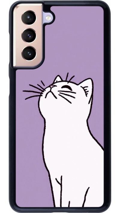 Samsung Galaxy S21 5G Case Hülle - Chat auf lila Hintergrund