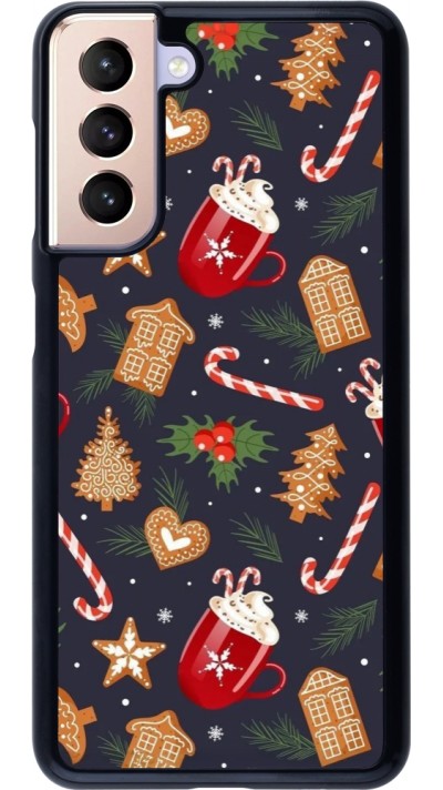 Samsung Galaxy S21 5G Case Hülle - Christmas 25 Pattern Gingerbread House