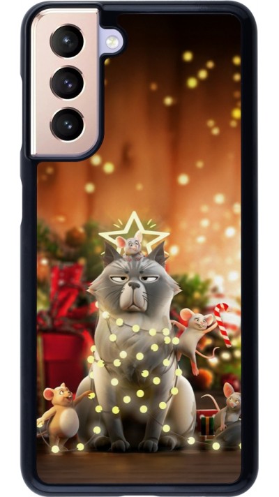 Samsung Galaxy S21 5G Case Hülle - Christmas 25 Xmas Cat