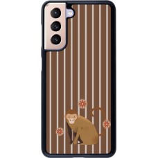 Samsung Galaxy S21 5G Case Hülle - Monkey with stripes