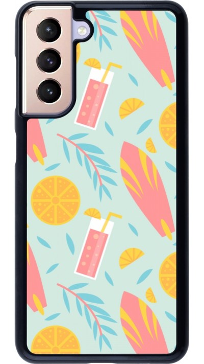 Samsung Galaxy S21 5G Case Hülle - Summer 2025 Pattern citron