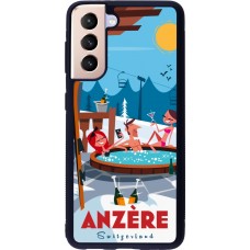 Samsung Galaxy S21 5G Case Hülle - Silikon schwarz Anzère Mountain Jacuzzi