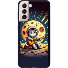 Samsung Galaxy S21 5G Case Hülle - Silikon schwarz AstroKatze RockMond