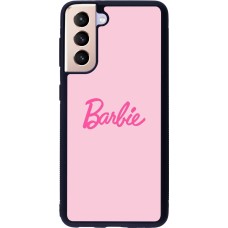 Samsung Galaxy S21 5G Case Hülle - Silikon schwarz Barbie Text
