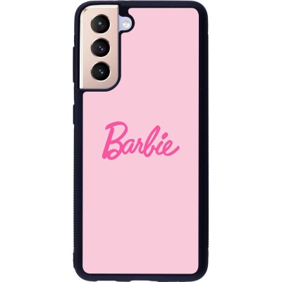 Samsung Galaxy S21 5G Case Hülle - Silikon schwarz Barbie Text