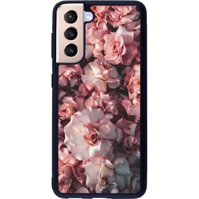 Hülle Samsung Galaxy S21 5G - Silikon schwarz Beautiful Roses