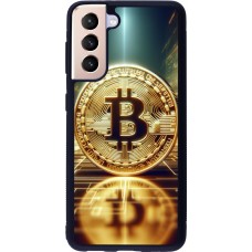 Samsung Galaxy S21 5G Case Hülle - Silikon schwarz Bitcoin Stehen