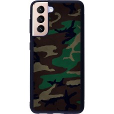 Hülle Samsung Galaxy S21 5G - Silikon schwarz Camouflage 3