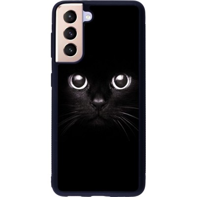 Hülle Samsung Galaxy S21 5G - Silikon schwarz Cat eyes