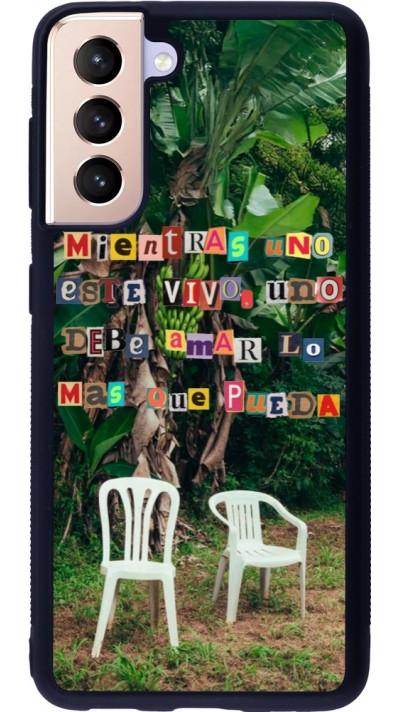 Samsung Galaxy S21 5G Case Hülle - Silikon schwarz Chairs DTMF