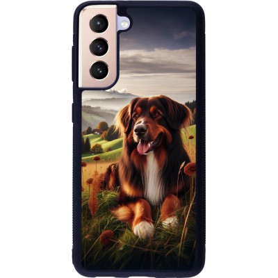 Samsung Galaxy S21 5G Case Hülle - Silikon schwarz Hund Land Schweiz