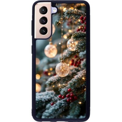 Samsung Galaxy S21 5G Case Hülle - Silikon schwarz Christmas 25 Xmas Decorated Tree