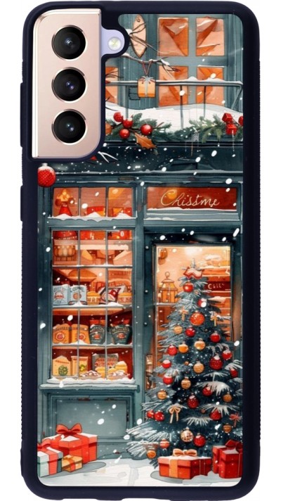 Coque Samsung Galaxy S21 5G - Silicone rigide noir Christmas 25 Xmas Shop