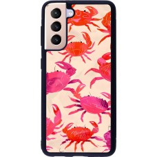 Samsung Galaxy S21 5G Case Hülle - Silikon schwarz Crabs Paint