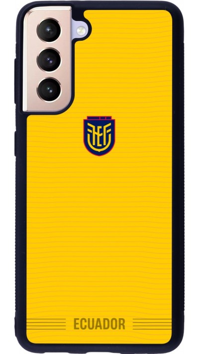 Samsung Galaxy S21 5G Case Hülle - Silikon schwarz Ecuador 2026 personalisierbares Fussballtrikot