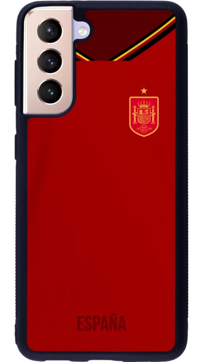 Samsung Galaxy S21 5G Case Hülle - Silikon schwarz Spanien 2022 personalisierbares Fußballtrikot