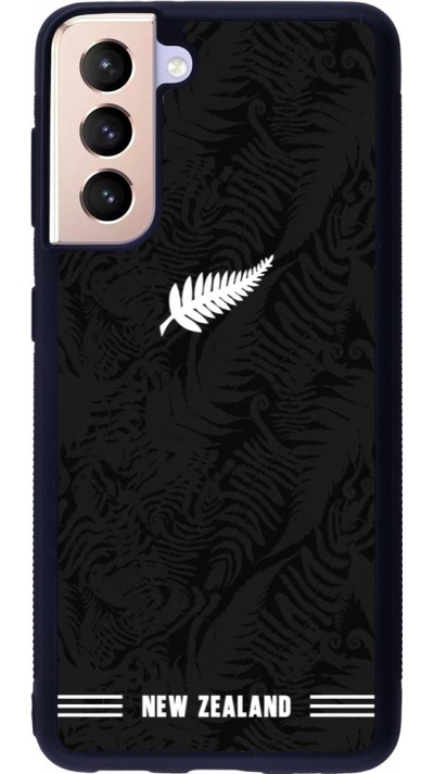Samsung Galaxy S21 5G Case Hülle - Silikon schwarz Neuseeland 2026 personalisierbares Fussballtrikot