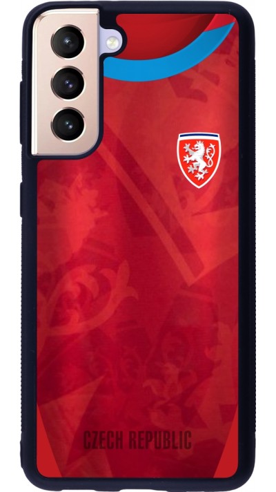Samsung Galaxy S21 5G Case Hülle - Silikon schwarz Tschechische Republik personalisierbares Fussballtrikot
