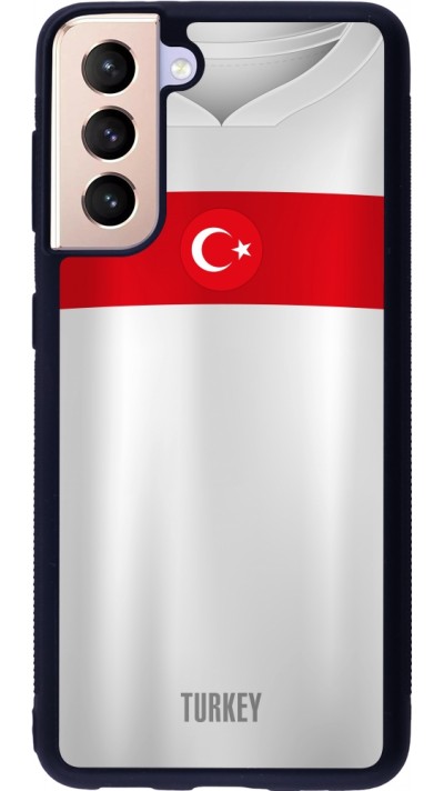 Samsung Galaxy S21 5G Case Hülle - Silikon schwarz Türkei personalisierbares Fussballtrikot