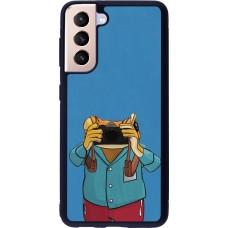 Samsung Galaxy S21 5G Case Hülle - Silikon schwarz Frog with camera DTMF