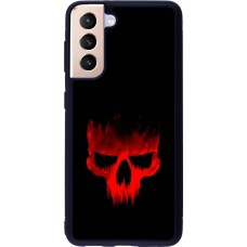 Samsung Galaxy S21 5G Case Hülle - Silikon schwarz Halloween 2023 scary skull