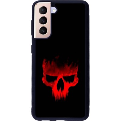 Samsung Galaxy S21 5G Case Hülle - Silikon schwarz Halloween 2023 scary skull