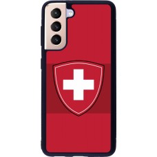 Samsung Galaxy S21 5G Case Hülle - Silikon schwarz Hockey World Championship Ecusson Suisse